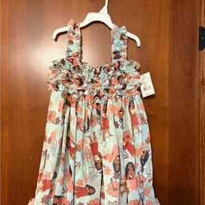 New Moana 2 Ruffle Sundress 5T